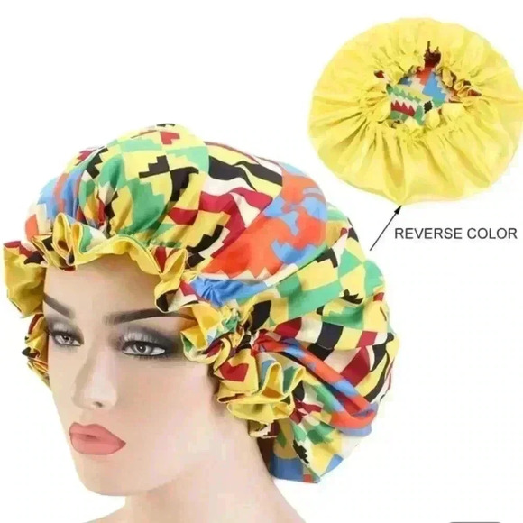 1 Adjustable Fashion AnkAra Print Lady Wide Band Night Sleep Bonnet - Picture 3 of 3